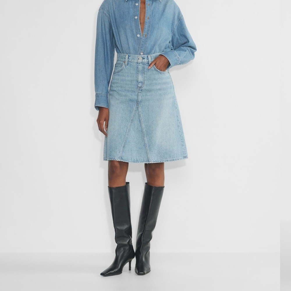 Aritzia Denim Midi Skirt
